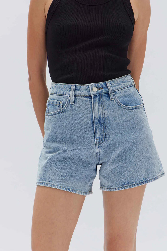 Vintage Denim Short - Light Stone