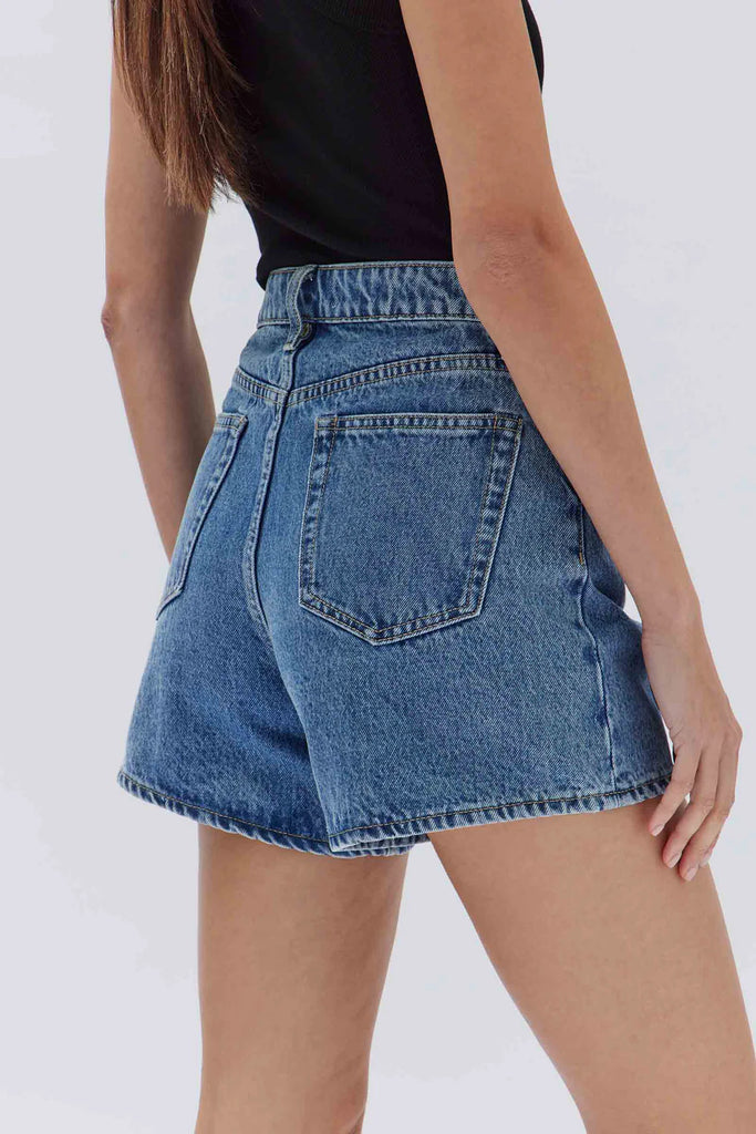 Vintage Denim Short - Dark Stone