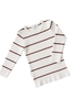 Ribbed Top - Cocoa Stripe